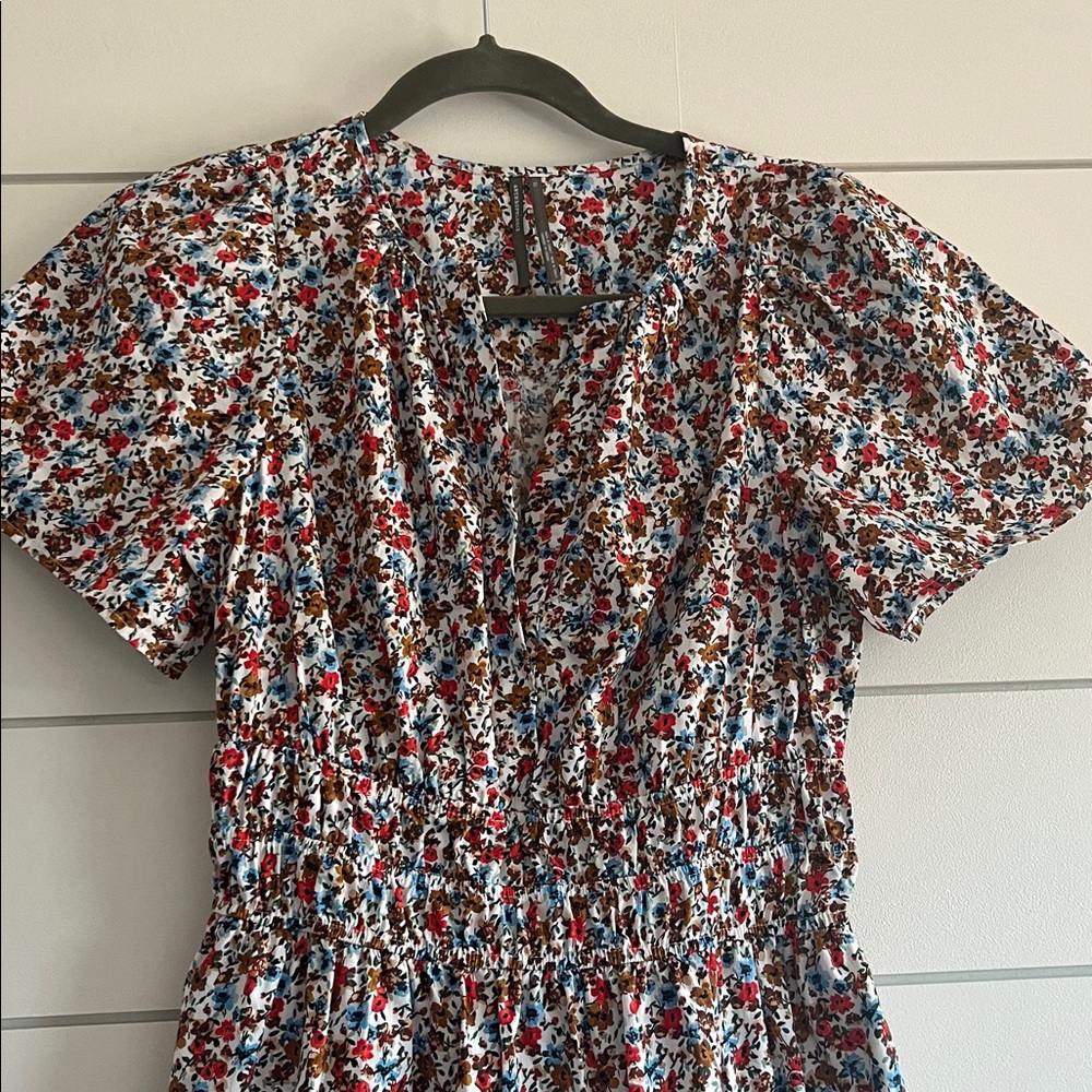 Anthropologie Multicolor Floral Mini Dress - Picture 6 of 10